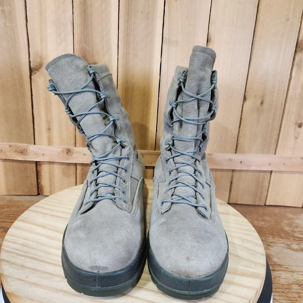 Belleville 675ST Boots Mens 9.5 R Green Suede Gore-Tex Insulated Vibram